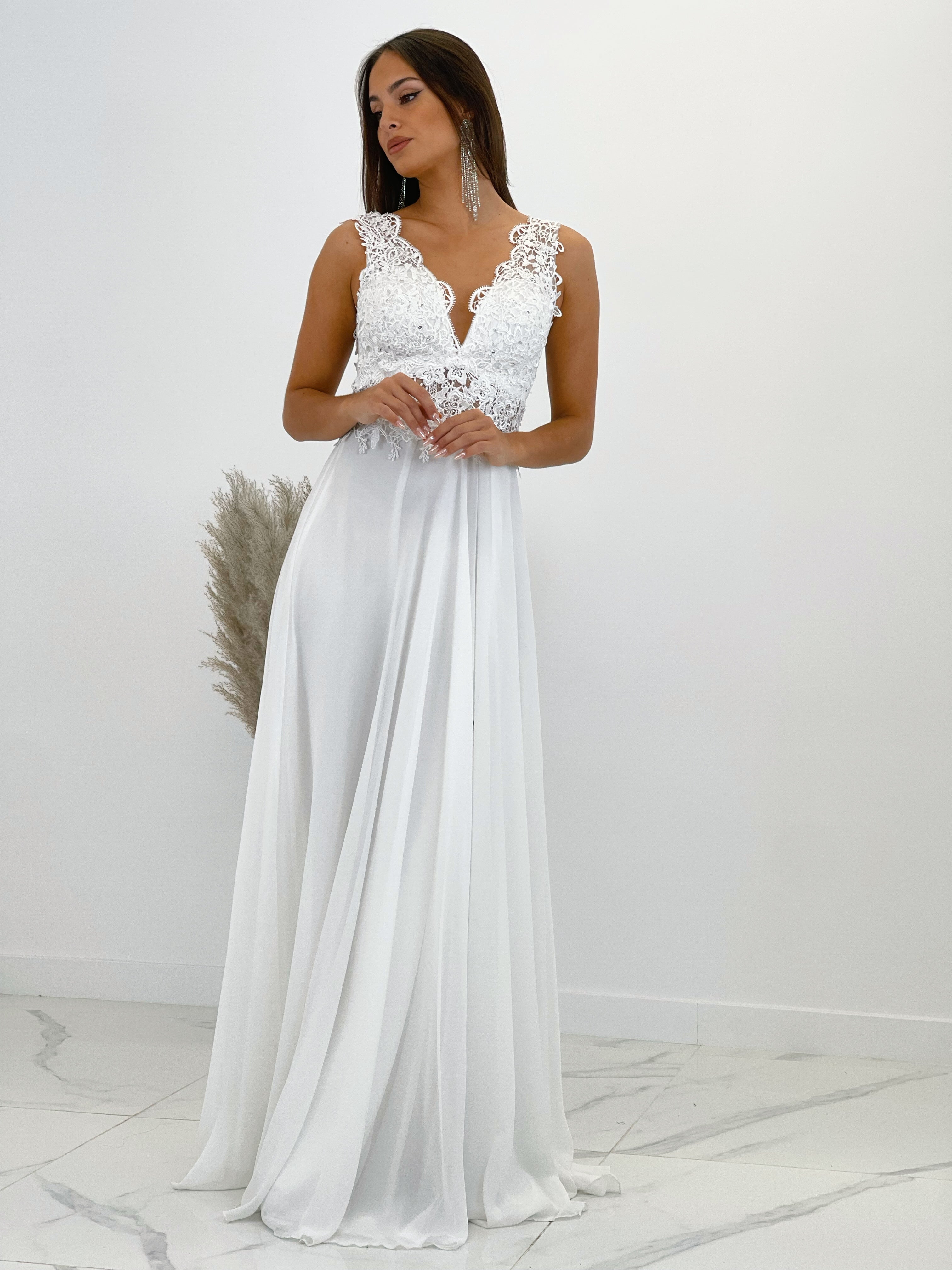 Vestido ceremonia Adara Pluse Size Blanco - Zebra&Maduixa®