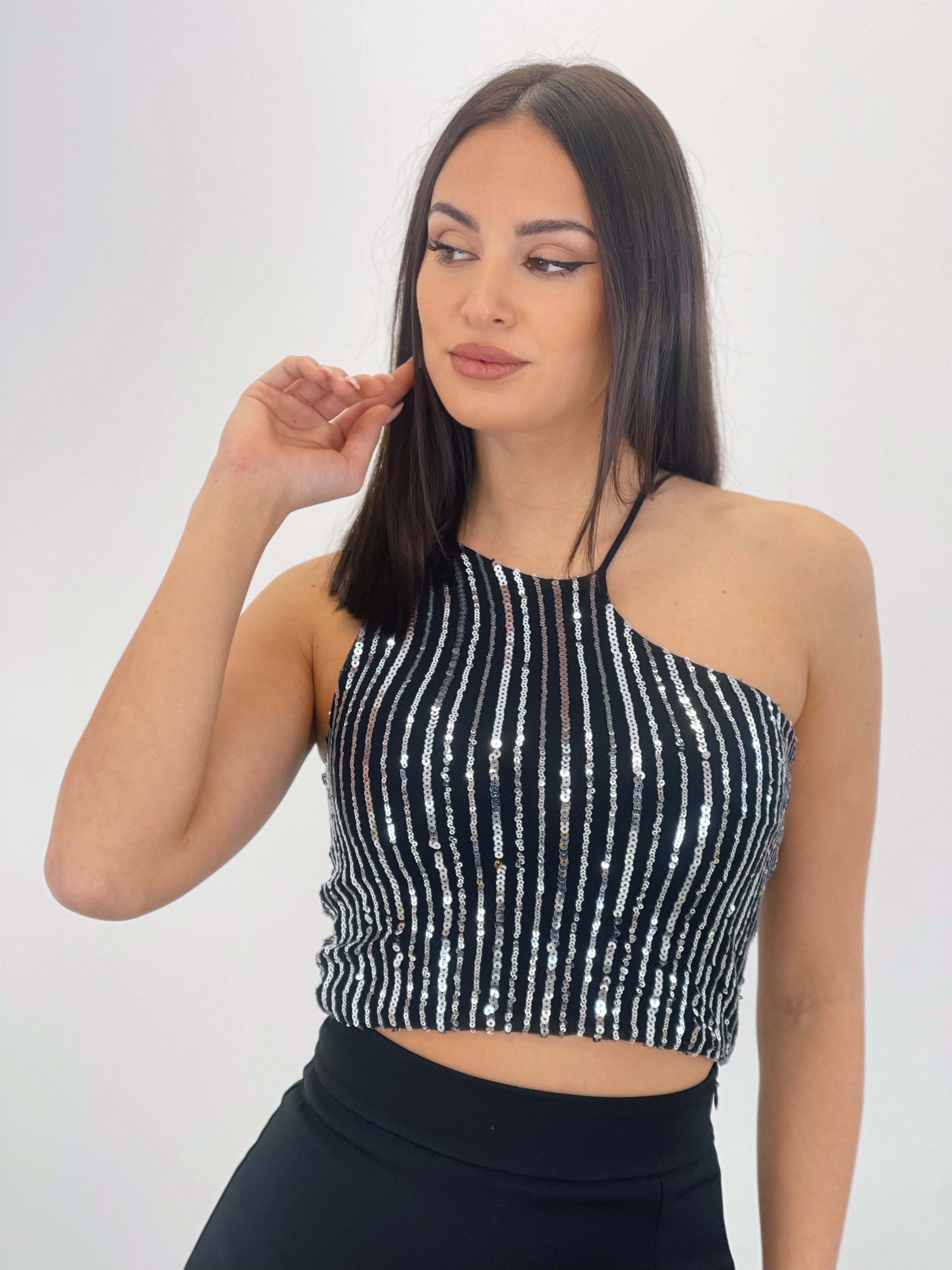 Top asimétrico de lentejuelas - Zebra&Maduixa®