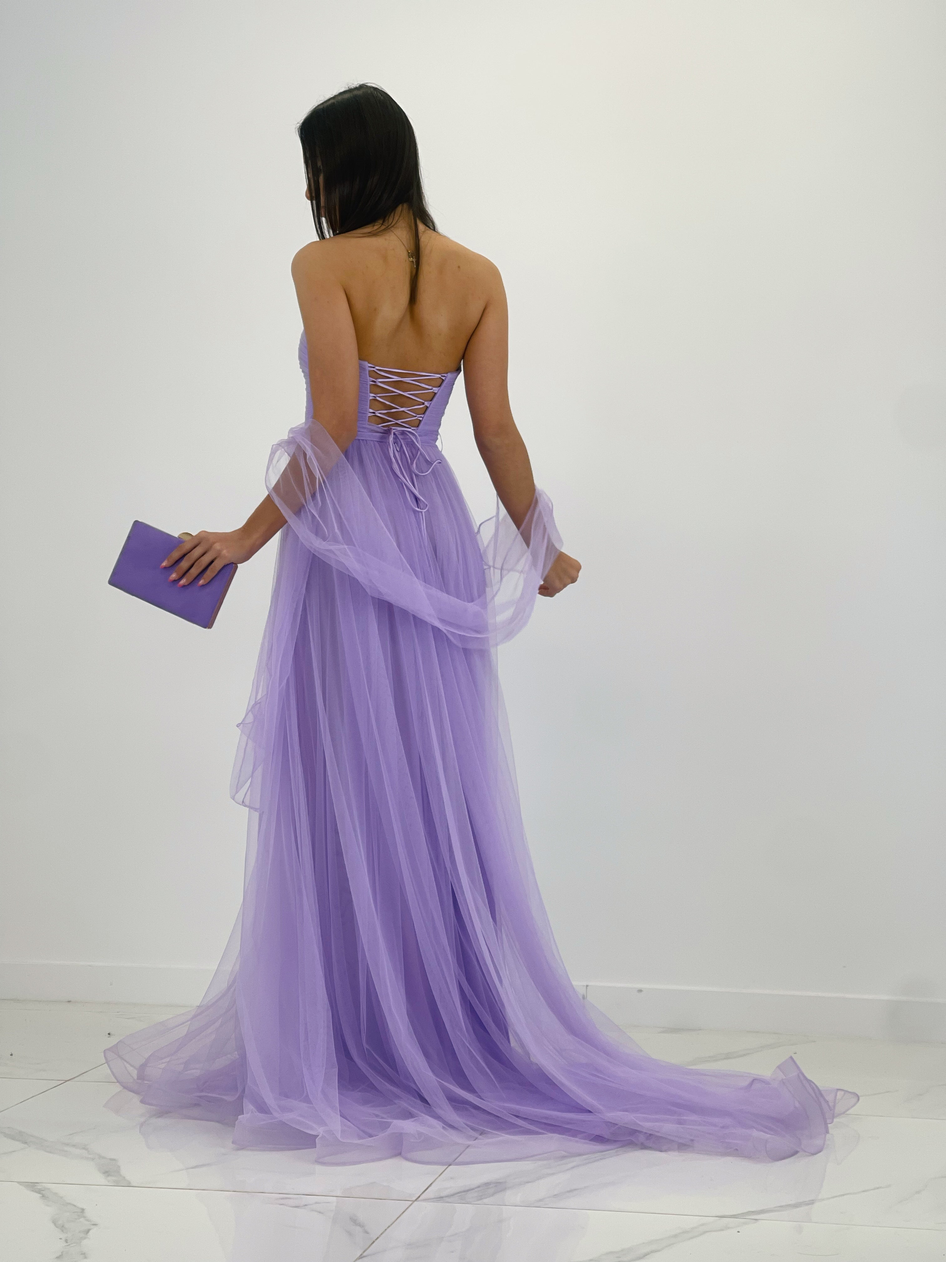 Valeria long tulle dress